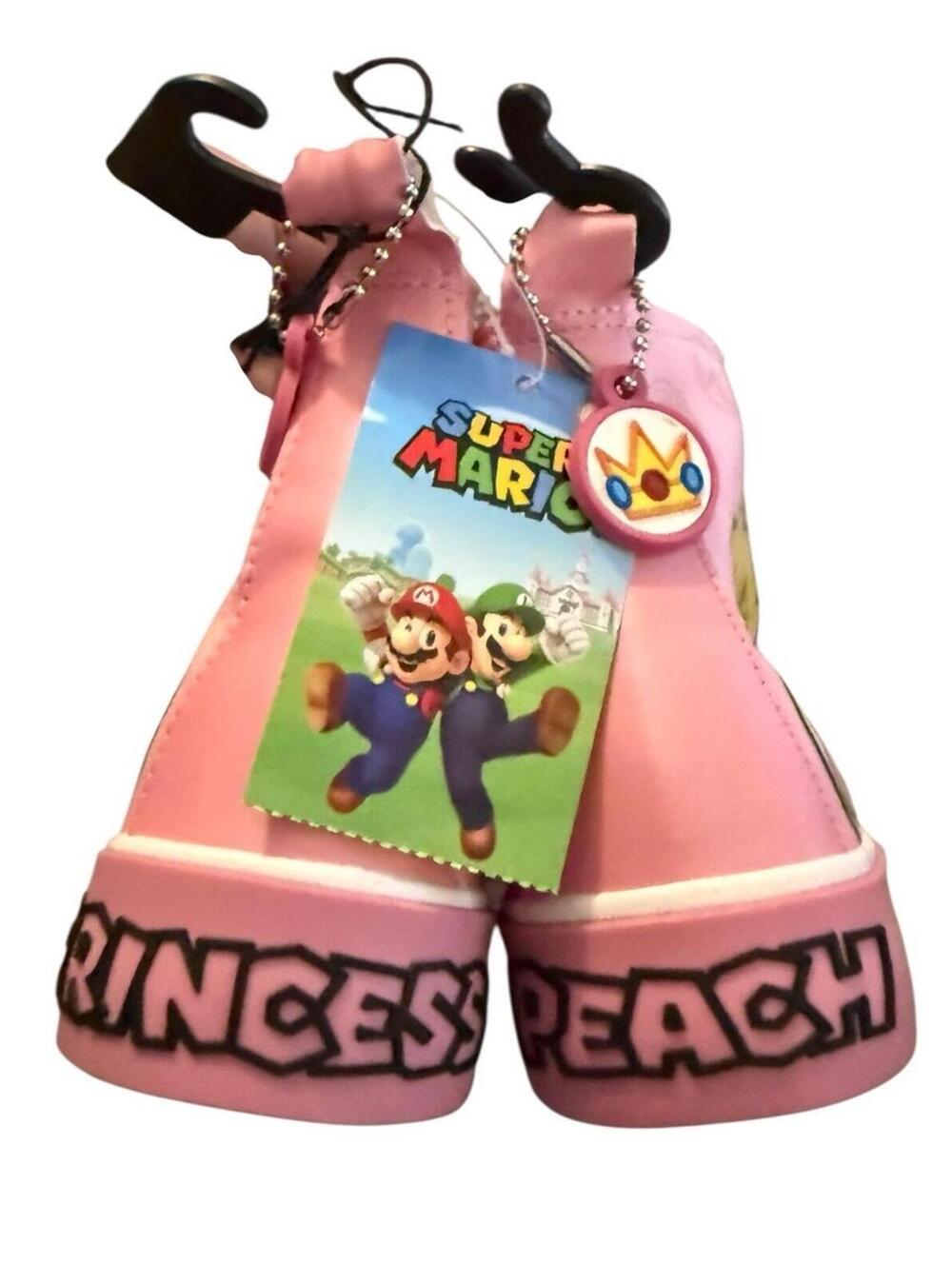Princess Peach Super Mario Shoes Hi Top Sneakers GroundUp Nintendo Youth Girls 3